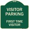 Signmission Reserved Parking Visitor Parking First Time Visitor Heavy-Gauge Alum Sign, 18" x 18", G-1818-23017 A-DES-G-1818-23017 - alternate 1